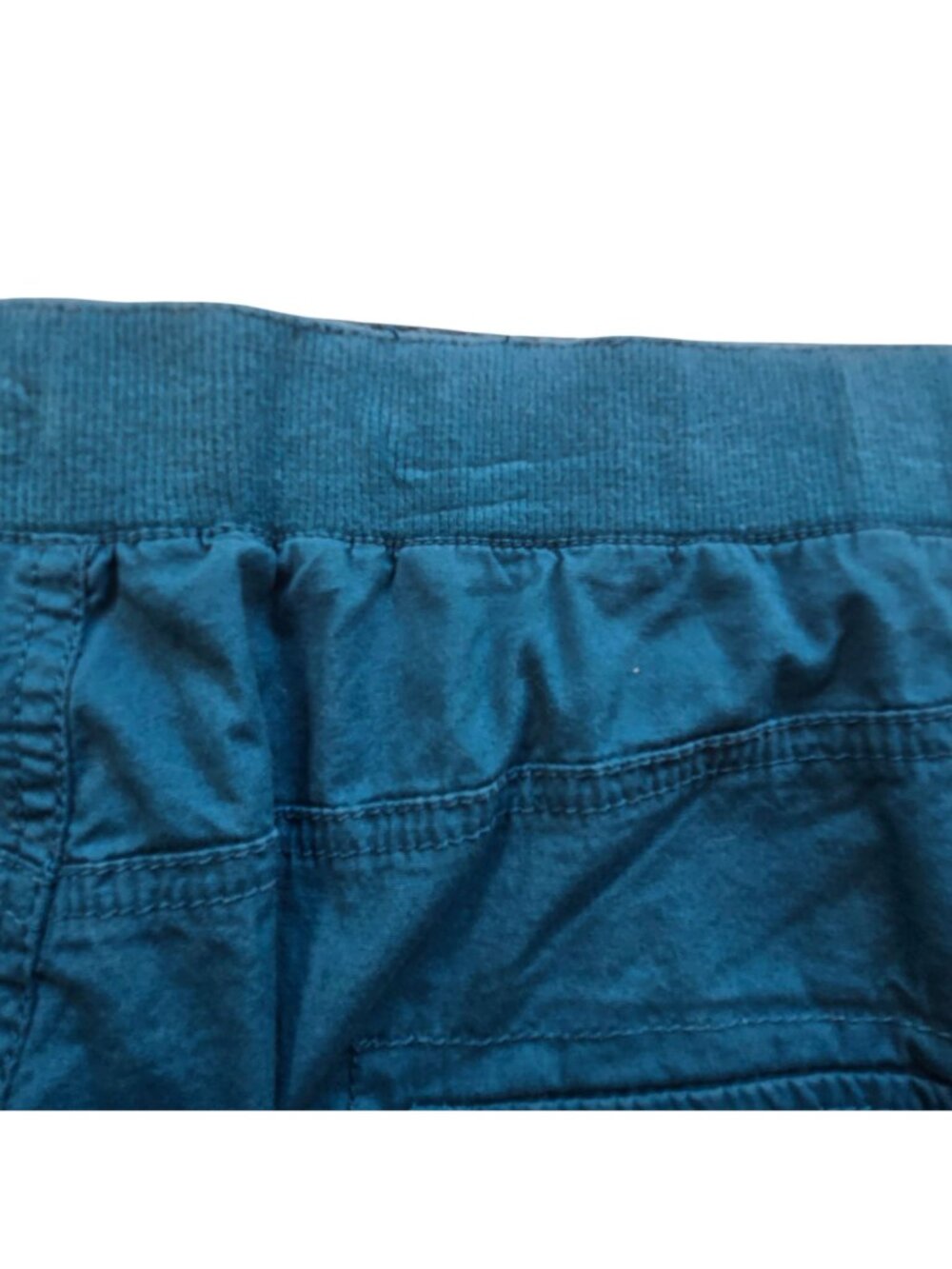 Liz & Me Womens Cargo Capri Pants Cropped Elastic Waist Teal 5X 100% Cotton - Picture 5 of 12